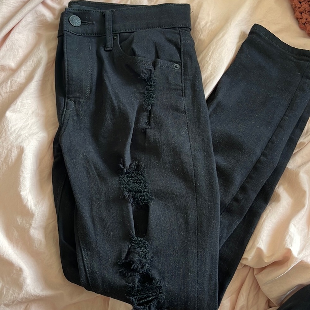 Express skinny legging jeans ripped jeans